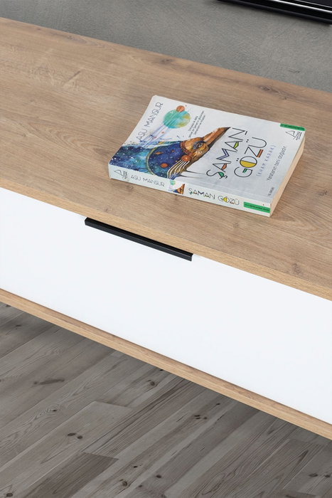Hanah Home Mesir 3328 Soporte para TV Roble Zafiro y Blanco